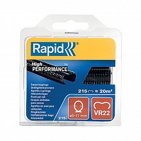 Spony pro vázací kleště Rapid VR22, černý plast, 215ks