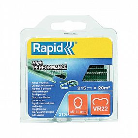 Spony pro vázací kleště Rapid VR22, zelený plast, 215ks